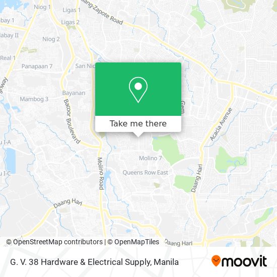 G. V. 38 Hardware & Electrical Supply map