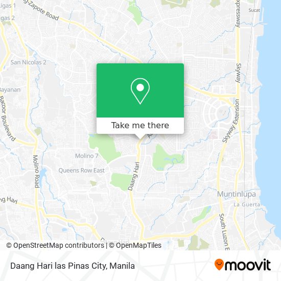 Daang Hari las Pinas City map