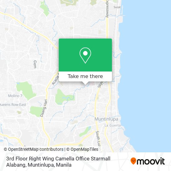 3rd Floor Right Wing Camella Office Starmall Alabang, Muntinlupa map