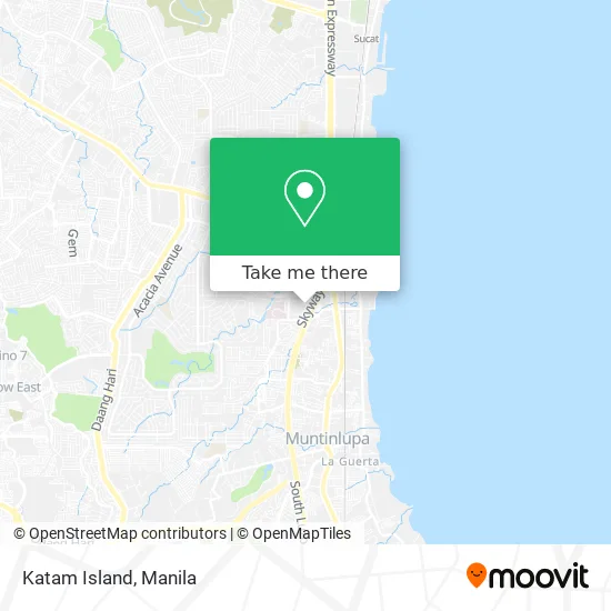 Katam Island map