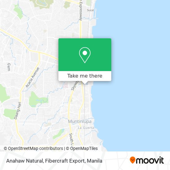 Anahaw Natural, Fibercraft Export map