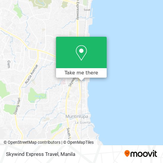 Skywind Express Travel map