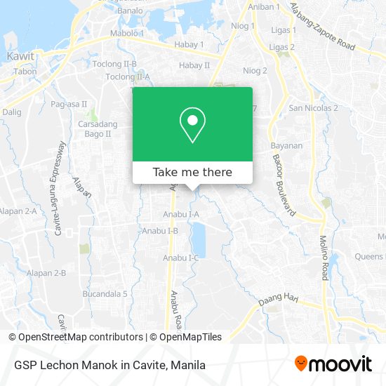 GSP Lechon Manok in Cavite map