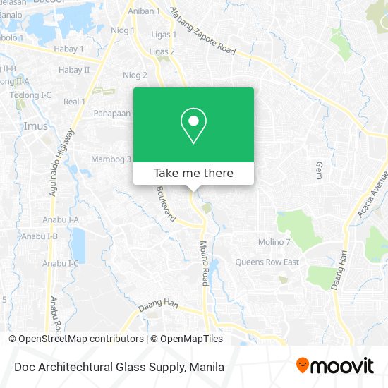 Doc Architechtural Glass Supply map