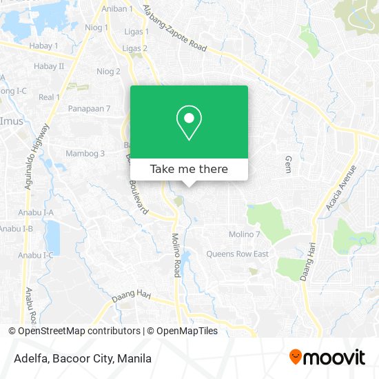 Adelfa, Bacoor City map