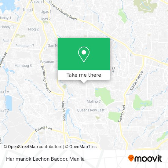 Harimanok Lechon Bacoor map