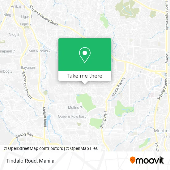 Tindalo Road map