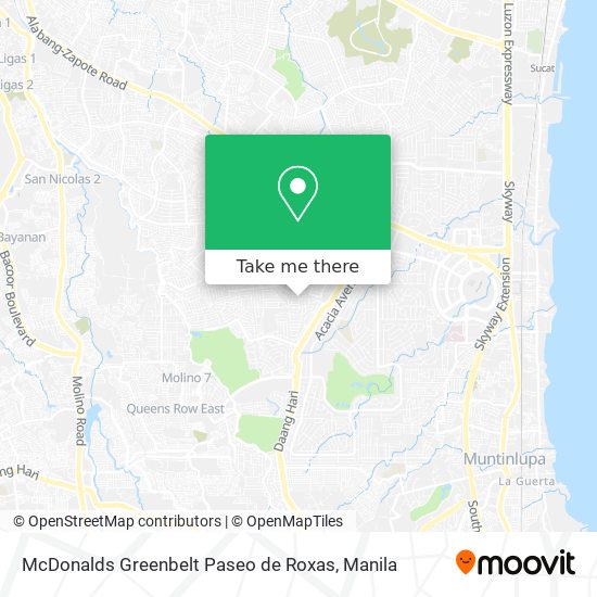 McDonalds Greenbelt Paseo de Roxas map