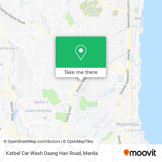 Katbel Car Wash Daang Hari Road map