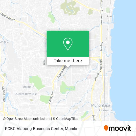 RCBC Alabang Business Center map