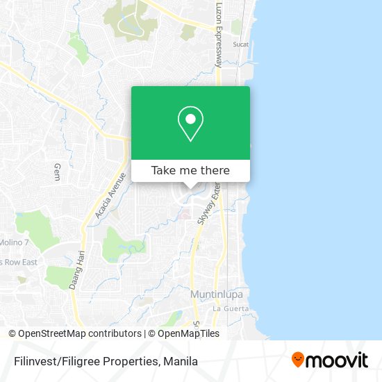 Filinvest/Filigree Properties map