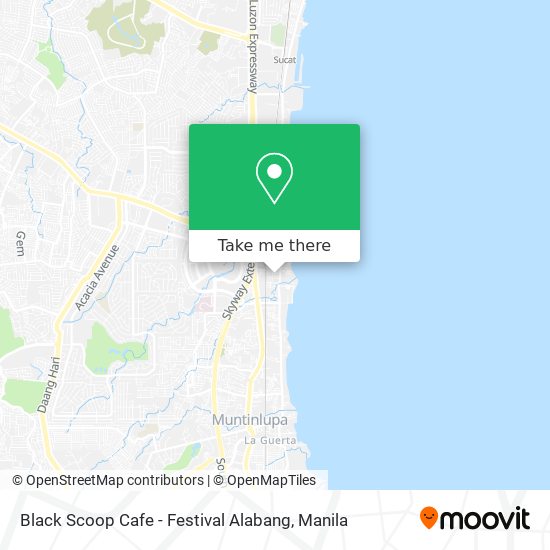 Black Scoop Cafe - Festival Alabang map
