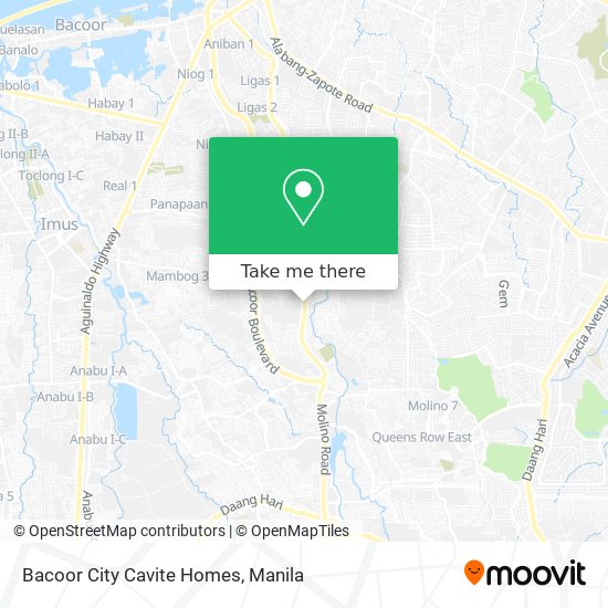 Bacoor City Cavite Homes map