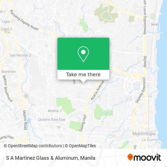 S A Martinez Glass & Aluminum map