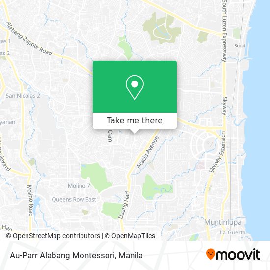 Au-Parr Alabang Montessori map