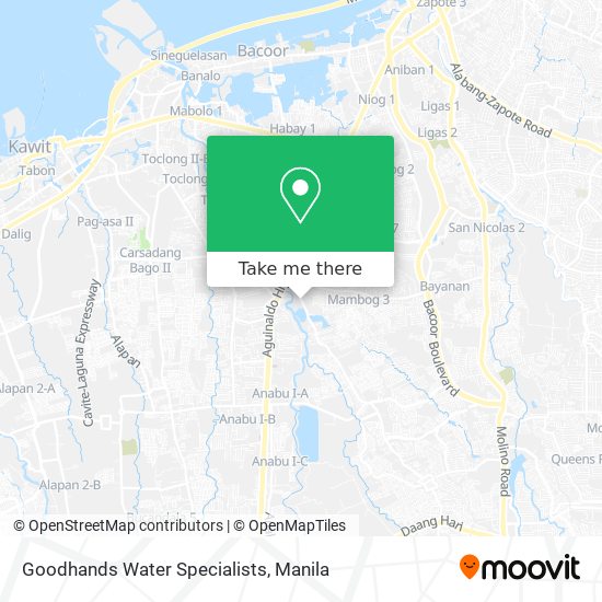 Goodhands Water Specialists map