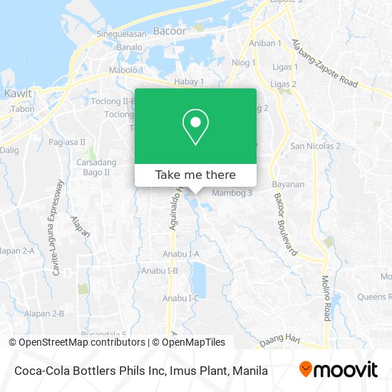 Coca-Cola Bottlers Phils Inc, Imus Plant map