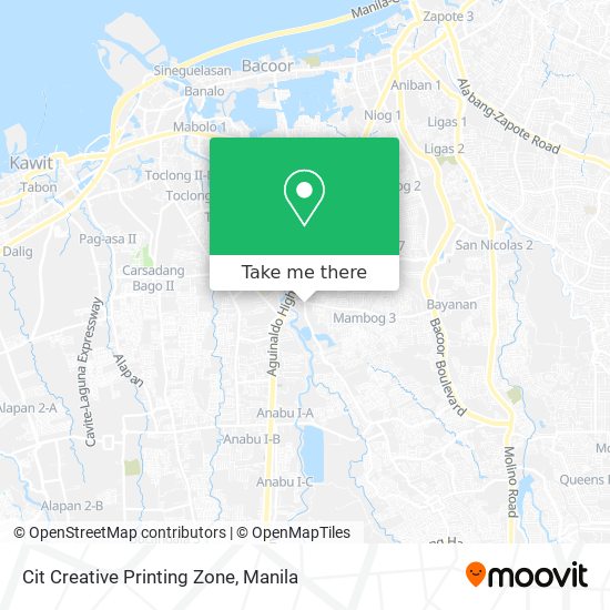 Cit Creative Printing Zone map