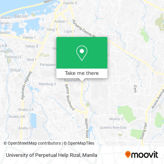 University of Perpetual Help Rizal map