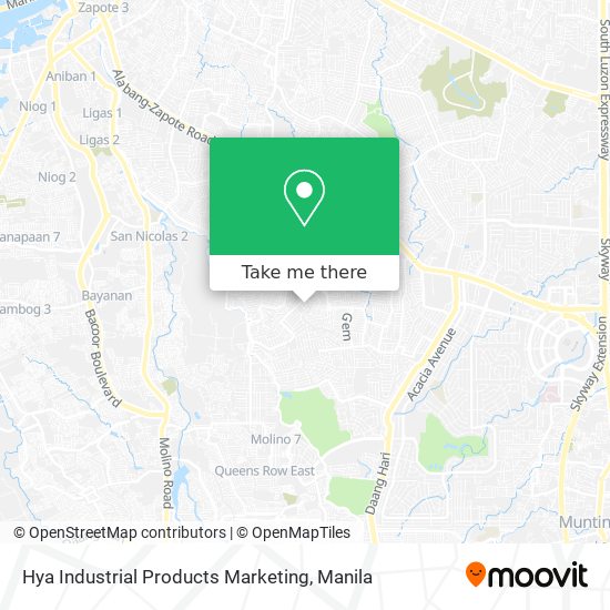 Hya Industrial Products Marketing map