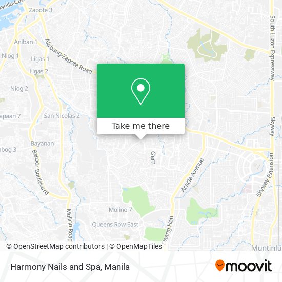 Harmony Nails and Spa map