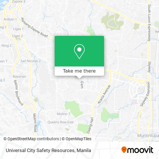 Universal City Safety Resources map