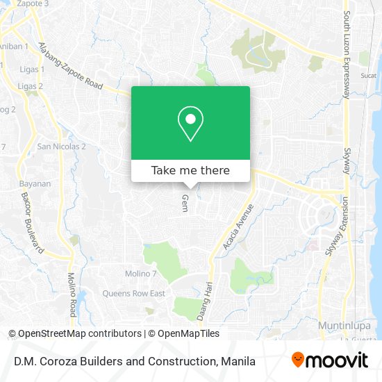 D.M. Coroza Builders and Construction map
