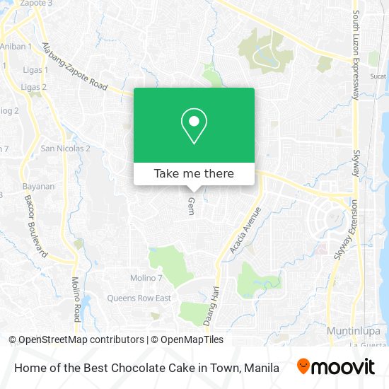 Home of the Best Chocolate Cake in Town map