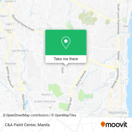 C&A Paint Center map