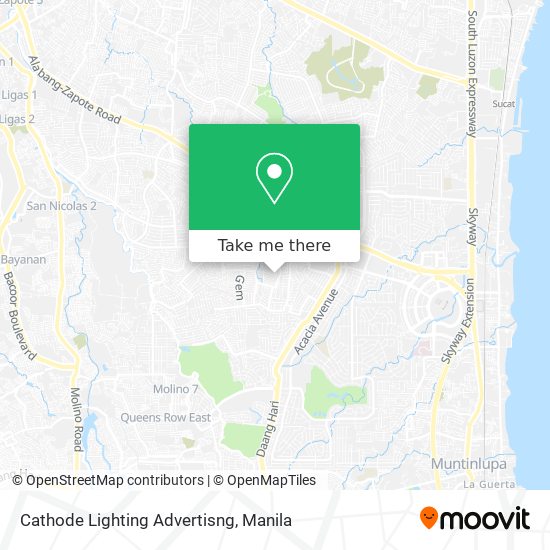 Cathode Lighting Advertisng map