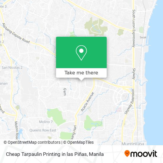 Cheap Tarpaulin Printing in las Piñas map
