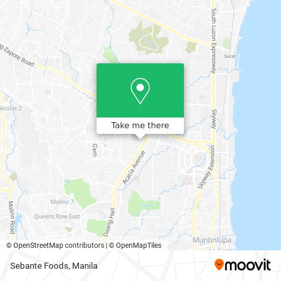 Sebante Foods map