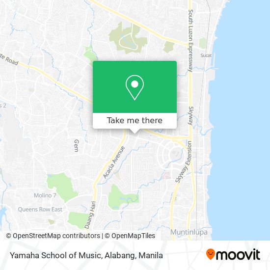 Yamaha School of Music, Alabang map
