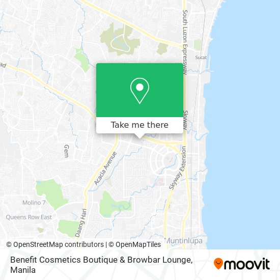 Benefit Cosmetics Boutique & Browbar Lounge map