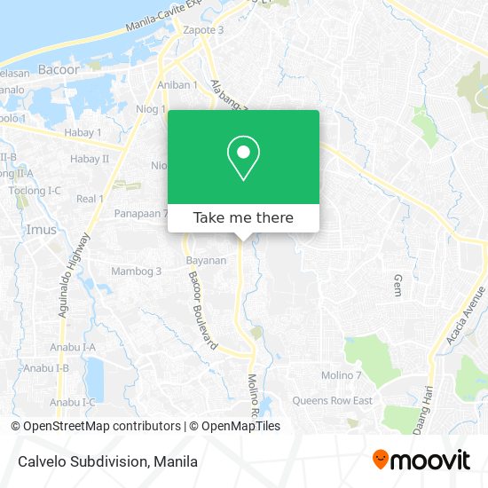 Calvelo Subdivision map