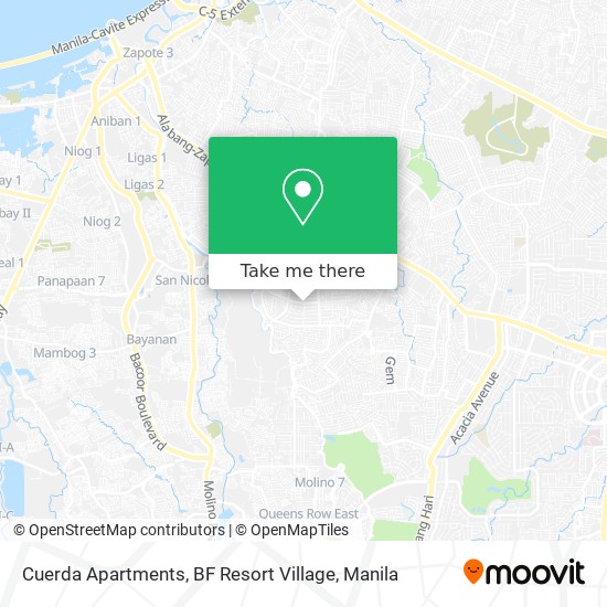 Cuerda Apartments, BF Resort Village map