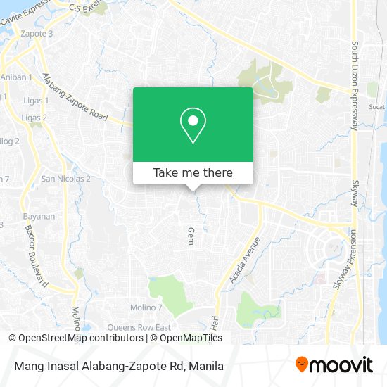 Mang Inasal Alabang-Zapote Rd map