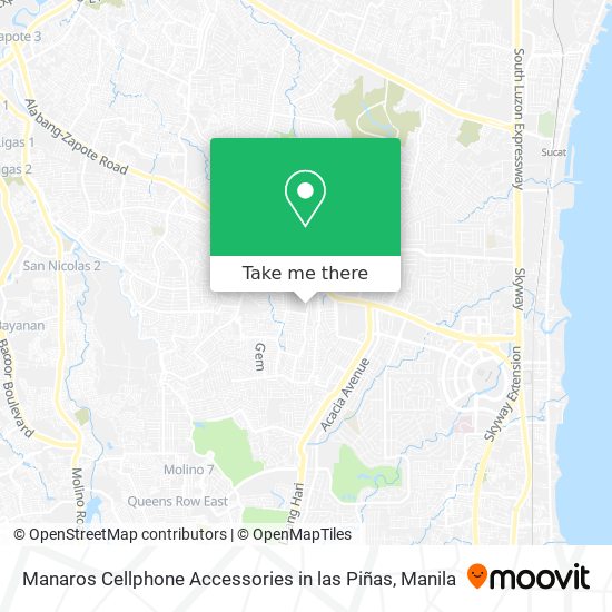 Manaros Cellphone Accessories in las Piñas map