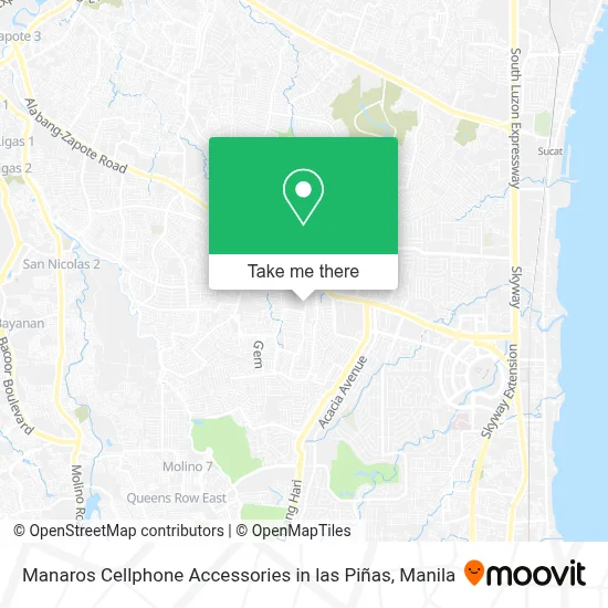 Manaros Cellphone Accessories in las Piñas map