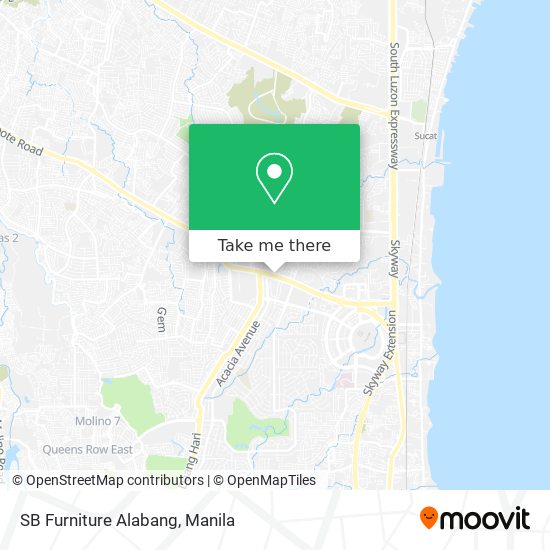 SB Furniture Alabang map