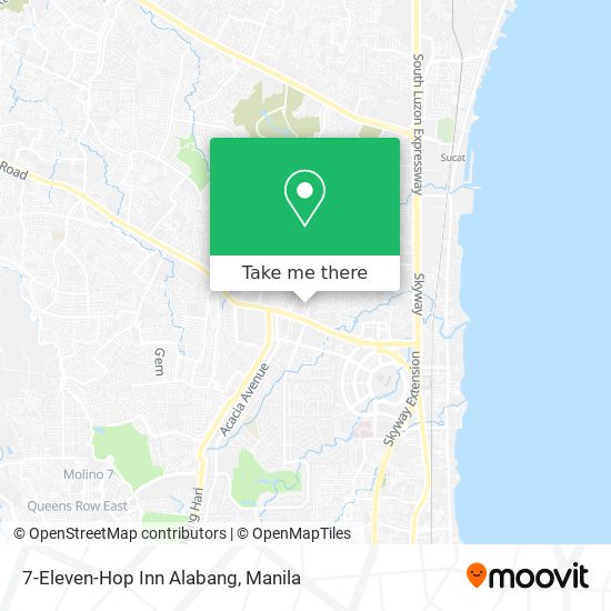 7-Eleven-Hop Inn Alabang map