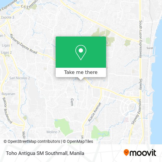 Toho Antigua SM Southmall map