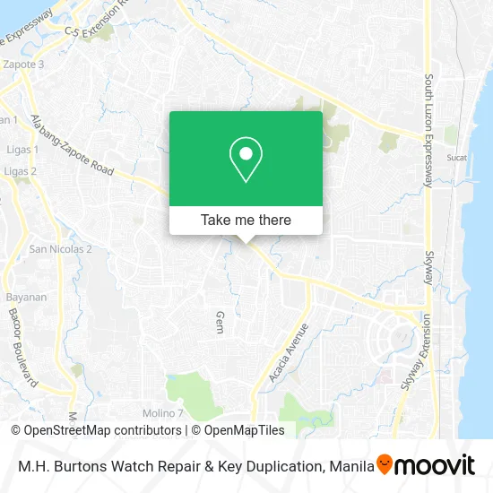 M.H. Burtons Watch Repair & Key Duplication map