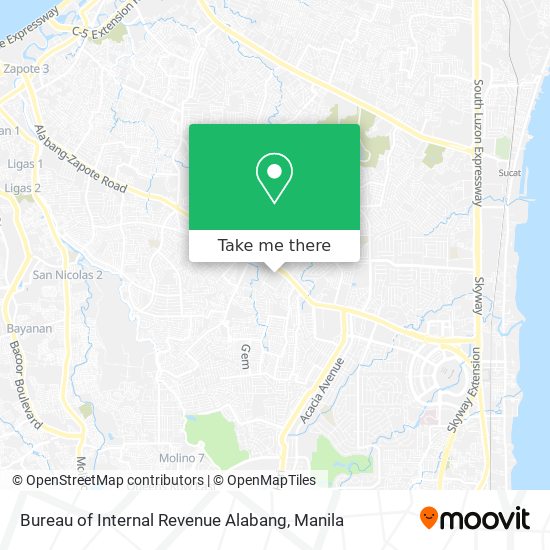 Bureau of Internal Revenue Alabang map