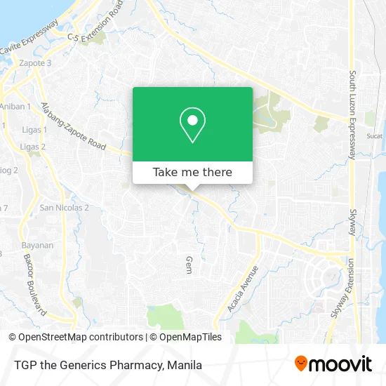 TGP the Generics Pharmacy map