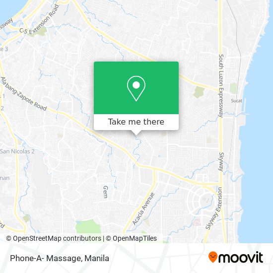 Phone-A- Massage map