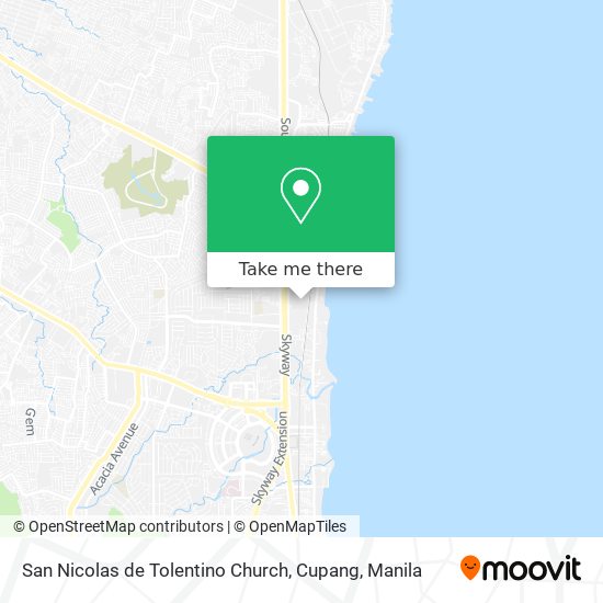 San Nicolas de Tolentino Church, Cupang map