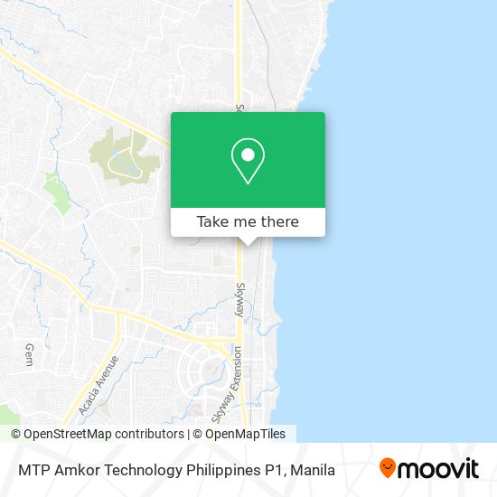 MTP Amkor Technology Philippines P1 map