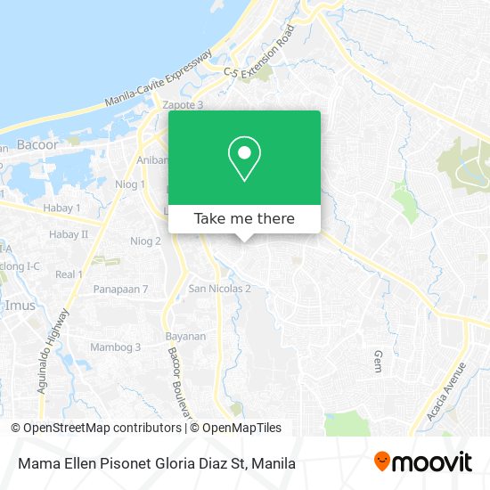 Mama Ellen Pisonet Gloria Diaz St map