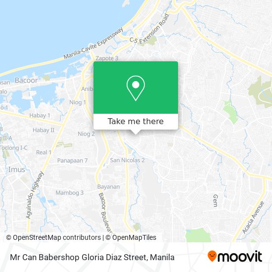 Mr Can Babershop Gloria Diaz Street map